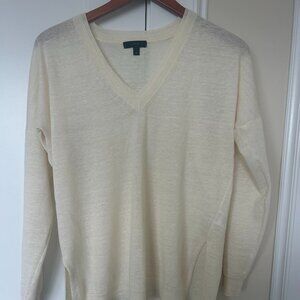 J.Crew Women's Ivory V-Neck, XS